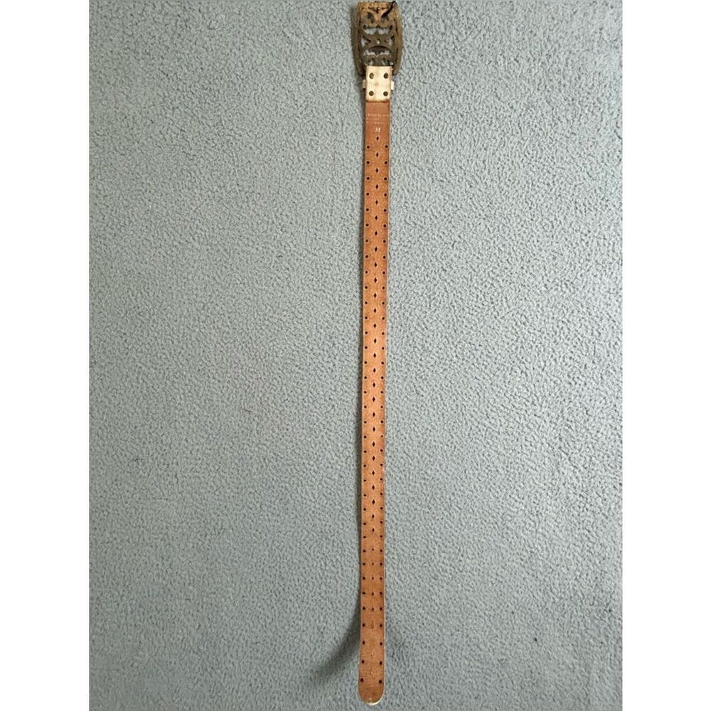 River Island Cream Belt with Ornate Gold-Tone Crystal Buckle size M - Picture 4 of 8